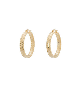 Trendjuwelier Bemelmans - Anna Nina Braided Hoop Earrings Brass Goldplated