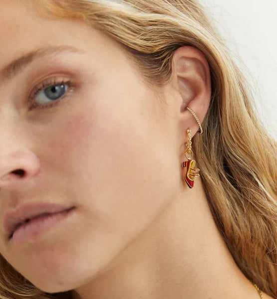 Trendjuwelier Bemelmans - Anna Nina Braided Rope Ear Cuff Silver Goldplated