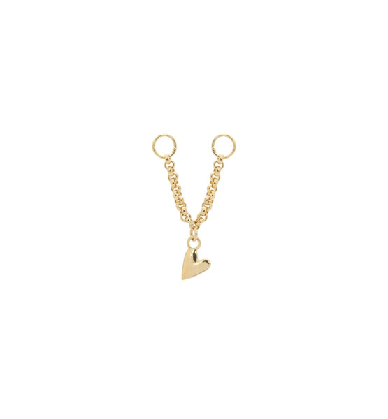 Trendjuwelier Bemelmans - Anna Nina Chained Heart Double Charm Silver Goldplated