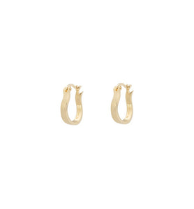 Trendjuwelier Bemelmans - Anna Nina Magical Parchment Hoop Earrings Silver Goldplated