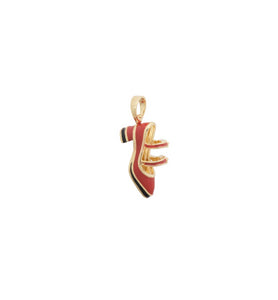 Trendjuwelier Bemelmans - Anna Nina Ruby Slippers Charm Silver Goldplated