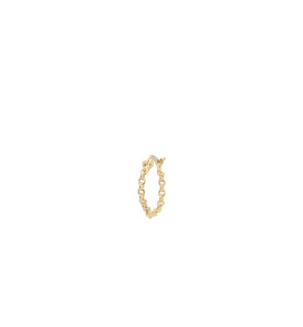 Trendjuwelier Bemelmans - Anna Nina Single Twine Hoop Earring Silver Goldplated