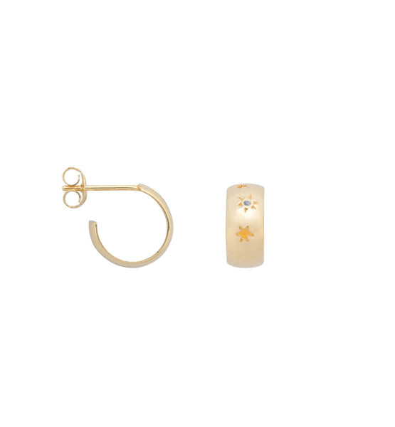 Trendjuwelier Bemelmans - Anna Nina Single Visionary Ring Earring Silver Goldplated