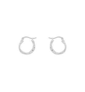 Trendjuwelier Bemelmans - Anna Nina Small Organic Hoop Earrings Silver
