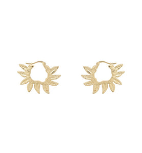 Trendjuwelier Bemelmans - Anna Nina Sunflower Petals Hoop Earrings Brass Goldplated
