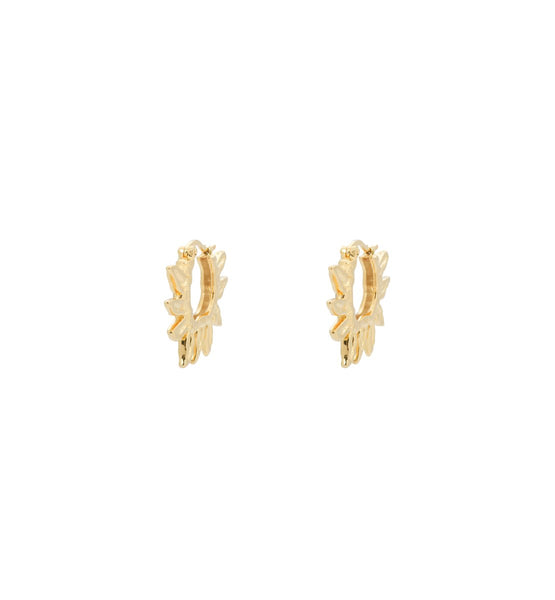 Trendjuwelier Bemelmans - Anna Nina Sunflower Petals Hoop Earrings Brass Goldplated