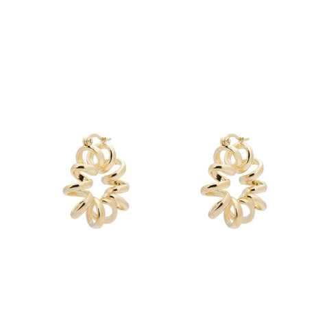 Trendjuwelier Bemelmans - Anna+Nina Coiled Big Hoop Earrings Goldplated
