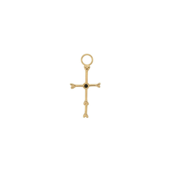 Anna+Nina Cross My Heart Earring Charm Goldplated | Trendjuwelier Bemelmans.