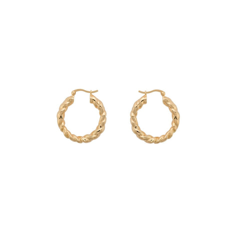 Anna+Nina Lasso Hoop Earrings Goldplated | Trendjuwelier Bemelmans.
