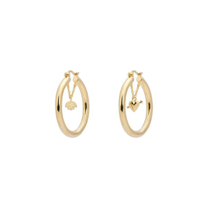 Trendjuwelier Bemelmans - Anna+Nina Love Story Hoop Earrings Goldplated