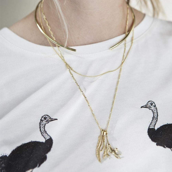 Anna+Nina Plain Necklace Medium Goldplated | Trendjuwelier Bemelmans.
