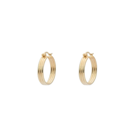 Trendjuwelier Bemelmans - Anna+Nina Poetic Hoop Earrings Goldplated