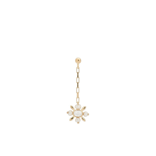 Trendjuwelier Bemelmans - Anna+Nina Single Antique Soul Stud chain Earring Goldplated