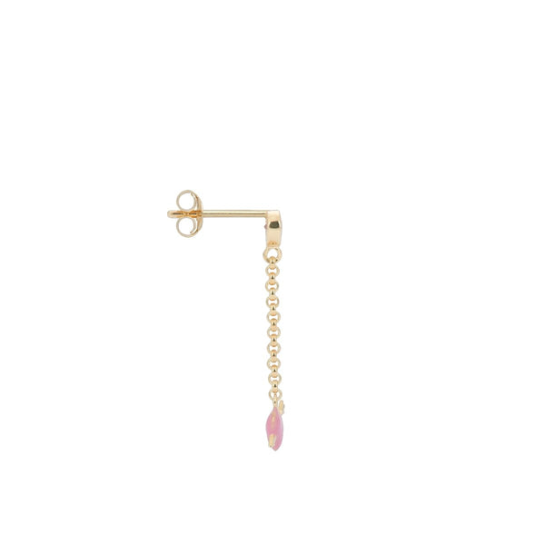 Trendjuwelier Bemelmans - Anna+Nina Single Cupid Stud Chain Earring Goldplated
