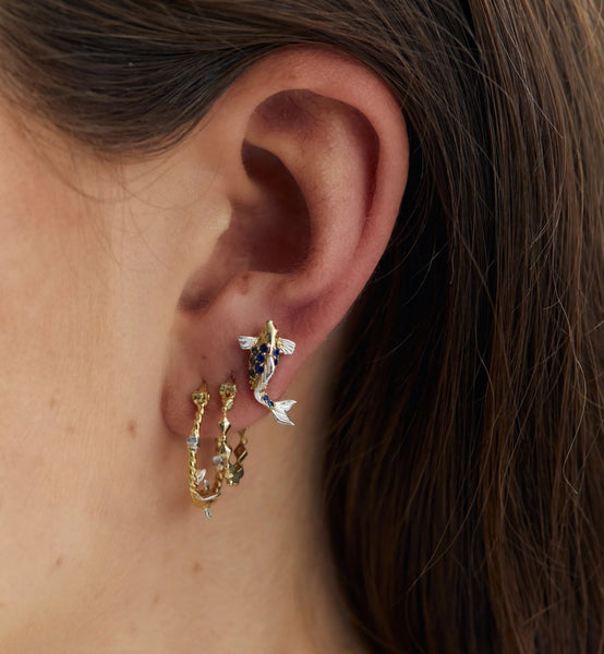 Trendjuwelier Bemelmans - Anna+Nina Single Dreamy Dive Stud Earring Gold