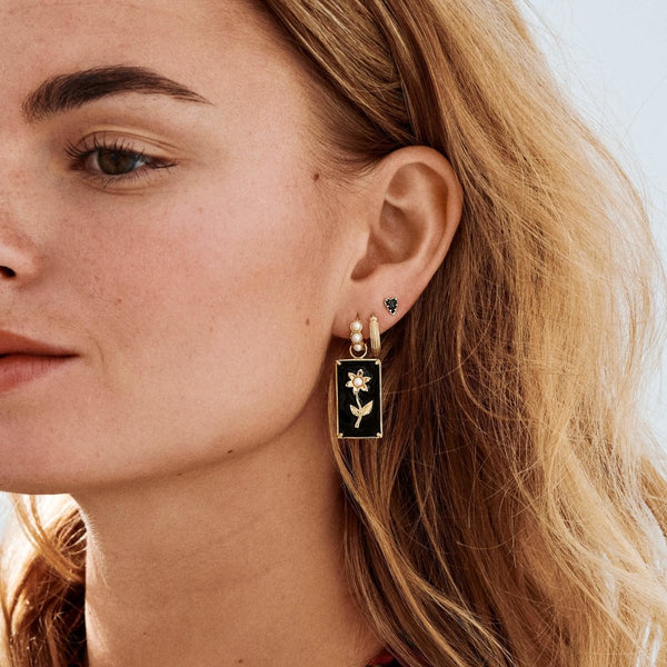 Anna+Nina Single La Perla Ring Earring Goldplated | Trendjuwelier Bemelmans.