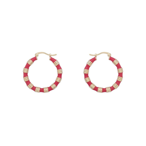 Trendjuwelier Bemelmans - Anna+Nina Sweet Berry Hoop Earrings Goldplated