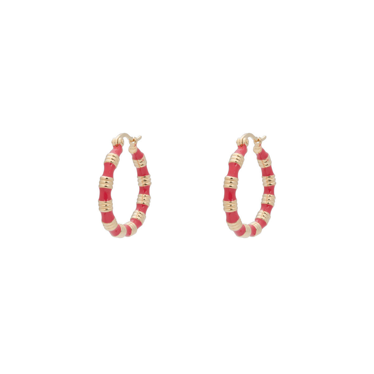 Trendjuwelier Bemelmans - Anna+Nina Sweet Berry Hoop Earrings Goldplated