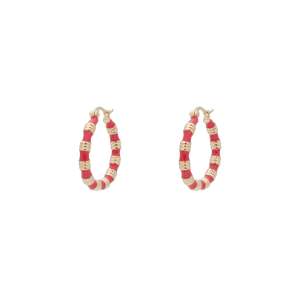 Trendjuwelier Bemelmans - Anna+Nina Sweet Berry Hoop Earrings Goldplated