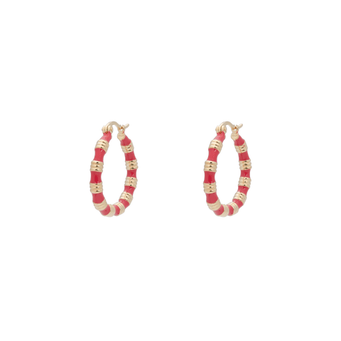 Trendjuwelier Bemelmans - Anna+Nina Sweet Berry Hoop Earrings Goldplated