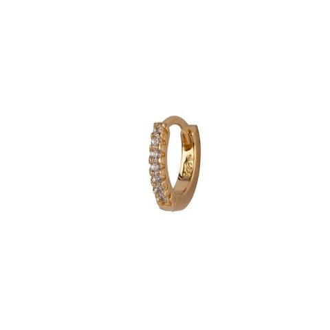 Trendjuwelier Bemelmans - Bobby Rose Jewelry Classic White Huggie Small Gold
