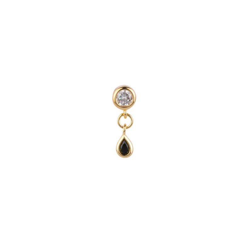 Trendjuwelier Bemelmans - Bobby Rose Jewelry Drop Black Stud Gold