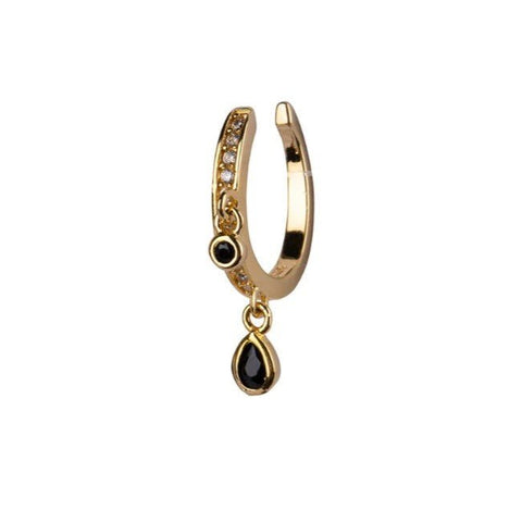 Trendjuwelier Bemelmans - Bobby Rose Jewelry Earcuff Onyx Gold