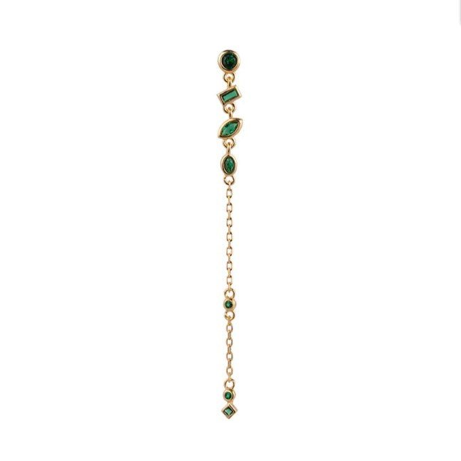 Trendjuwelier Bemelmans - Bobby Rose Jewelry Elegance Stud Green Gold