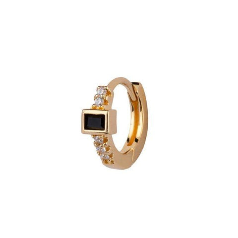 Trendjuwelier Bemelmans - Bobby Rose Jewelry Essence Black Huggie Gold