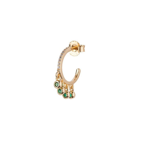 Trendjuwelier Bemelmans - Bobby Rose Jewelry Jazzy Hoop Green Gold
