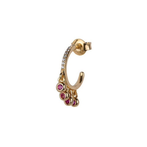 Trendjuwelier Bemelmans - Bobby Rose Jewelry Jazzy Hoop Pink Gold