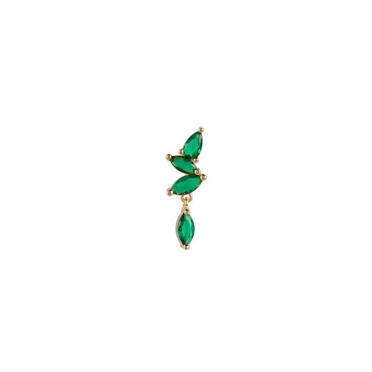 Trendjuwelier Bemelmans - Bobby Rose Jewelry Lotus Green Stud Gold