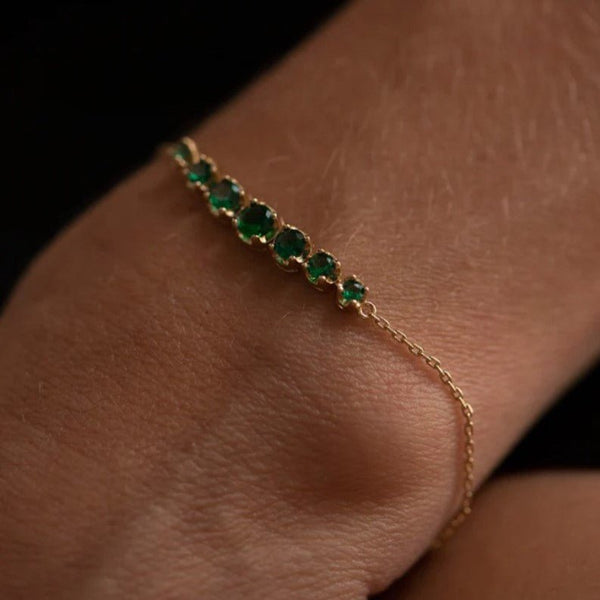 Trendjuwelier Bemelmans - Bobby Rose Jewelry Magical Green Bracelet Gold
