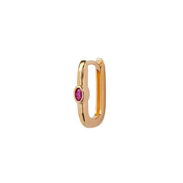 Trendjuwelier Bemelmans - Bobby Rose Jewelry Oval Pink Hoop Gold
