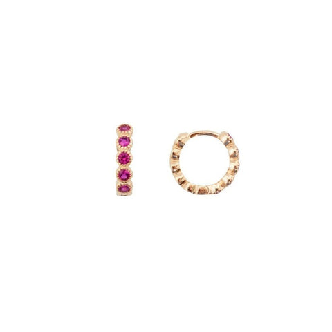 Trendjuwelier Bemelmans - Bobby Rose Jewelry Pink Swarovski Clip Gold