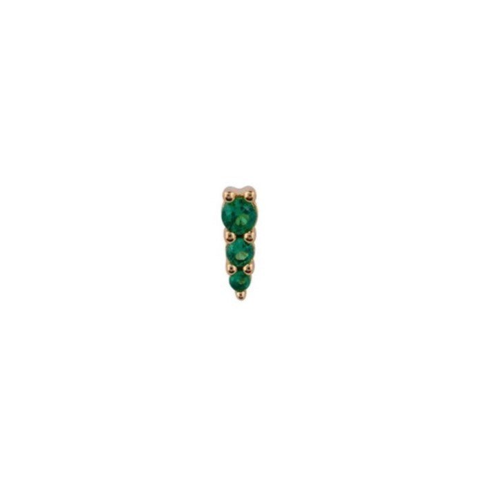 Trendjuwelier Bemelmans - Bobby Rose Jewelry Sparkle Green Stud Gold