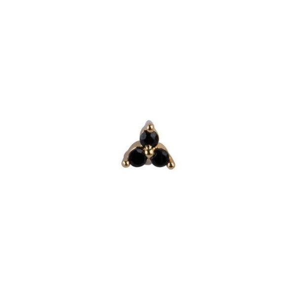 Trendjuwelier Bemelmans - Bobby Rose Jewelry Triangle Black Stud Gold