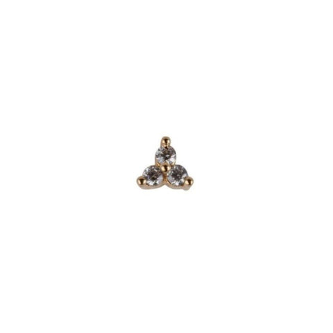 Trendjuwelier Bemelmans - Bobby Rose Jewelry Triangle White Stud Gold