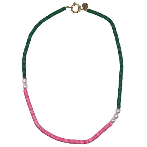 Trendjuwelier Bemelmans - Bonnie Studios Robbie Necklace Pink Green