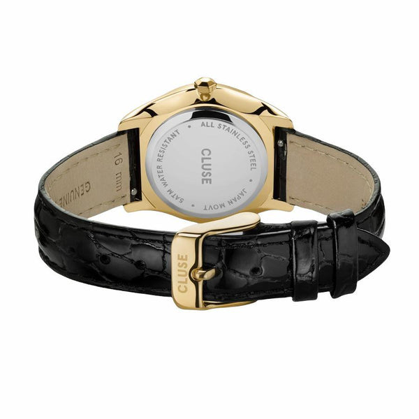 Cluse Féroce Petite Leather Black Gold | Trendjuwelier Bemelmans.