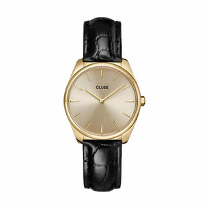Cluse Féroce Petite Leather Black Gold | Trendjuwelier Bemelmans.