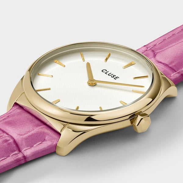 Cluse Féroce Petite Leather Pink Gold Colour | Trendjuwelier Bemelmans.