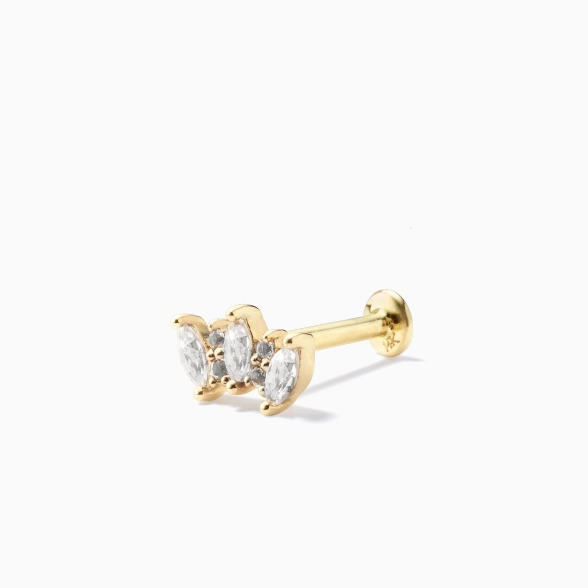 Trendjuwelier Bemelmans - Eline Rosina Crown Piercing 14 Krt Solid Gold