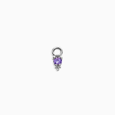 Eline Rosina Mix & Match Single Dainty Purple Pendant Silver | Trendjuwelier Bemelmans.