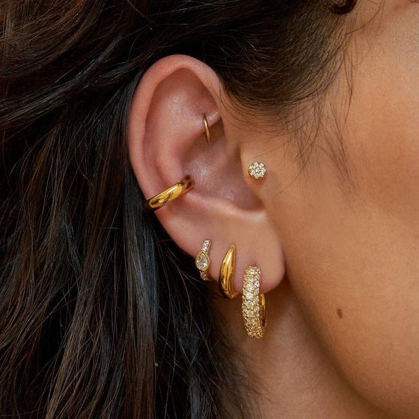 Eline Rosina Pavé Hoop Gold | Trendjuwelier Bemelmans.