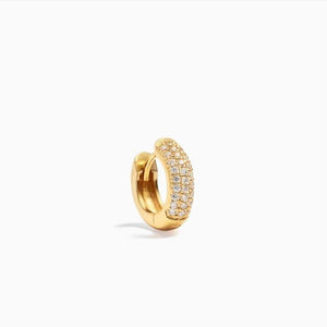 Trendjuwelier Bemelmans - Eline Rosina Pavé Huggie Hoop Goldplated