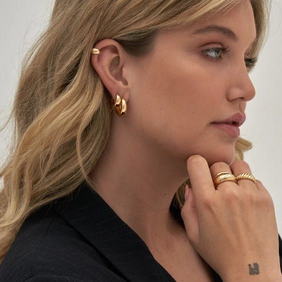 Trendjuwelier Bemelmans - Eline Rosina Rue Statement Hoops Goldplated