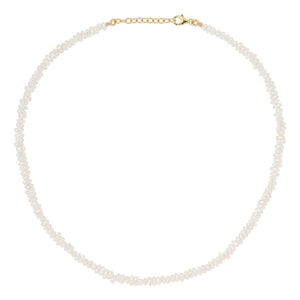 Eline Rosina Short Freshwater Pearl Necklace in goldplated sterling zilver | Trendjuwelier Bemelmans.