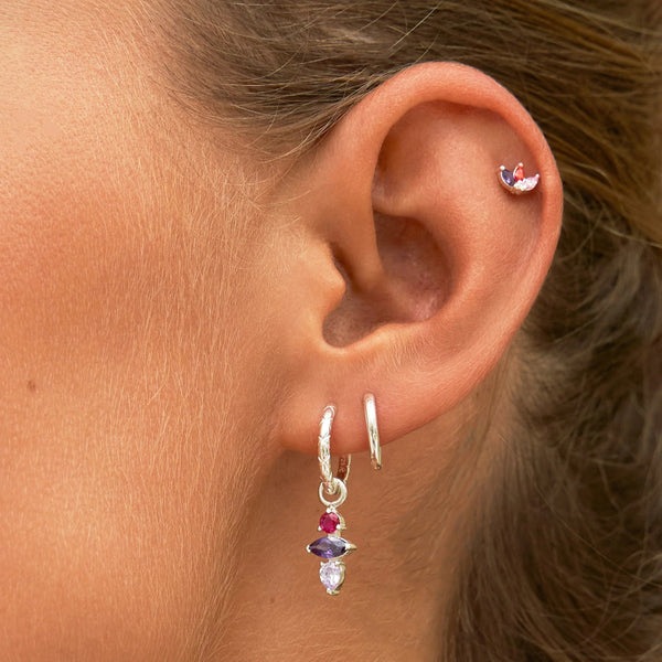 Trendjuwelier Bemelmans - Eline Rosina Tricolor Stud Silver