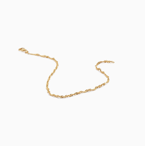 Trendjuwelier Bemelmans - Eline Rosina Twisted Anklet Gold Plated